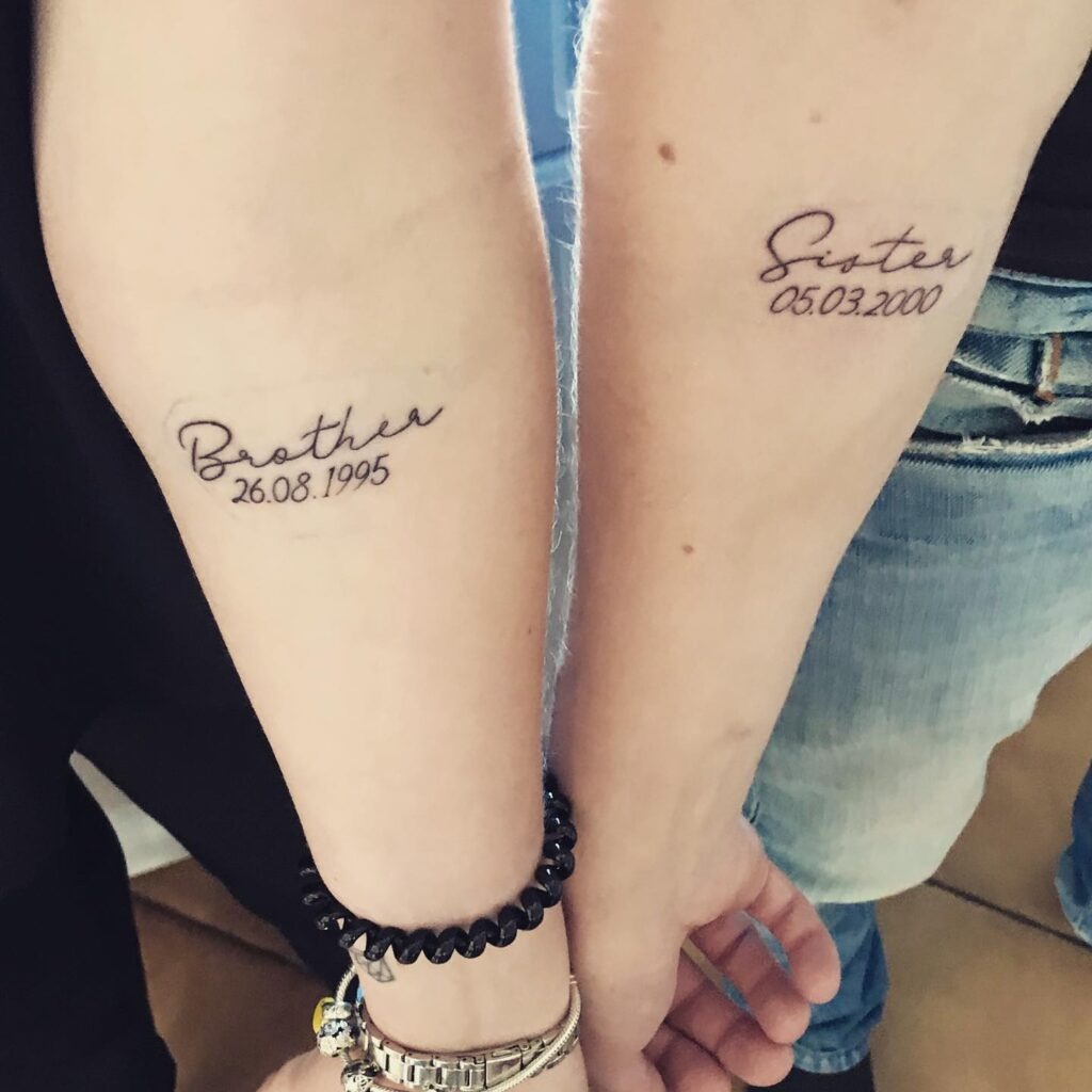 Delicate Sibling Branch Tattoo Tattoo Design