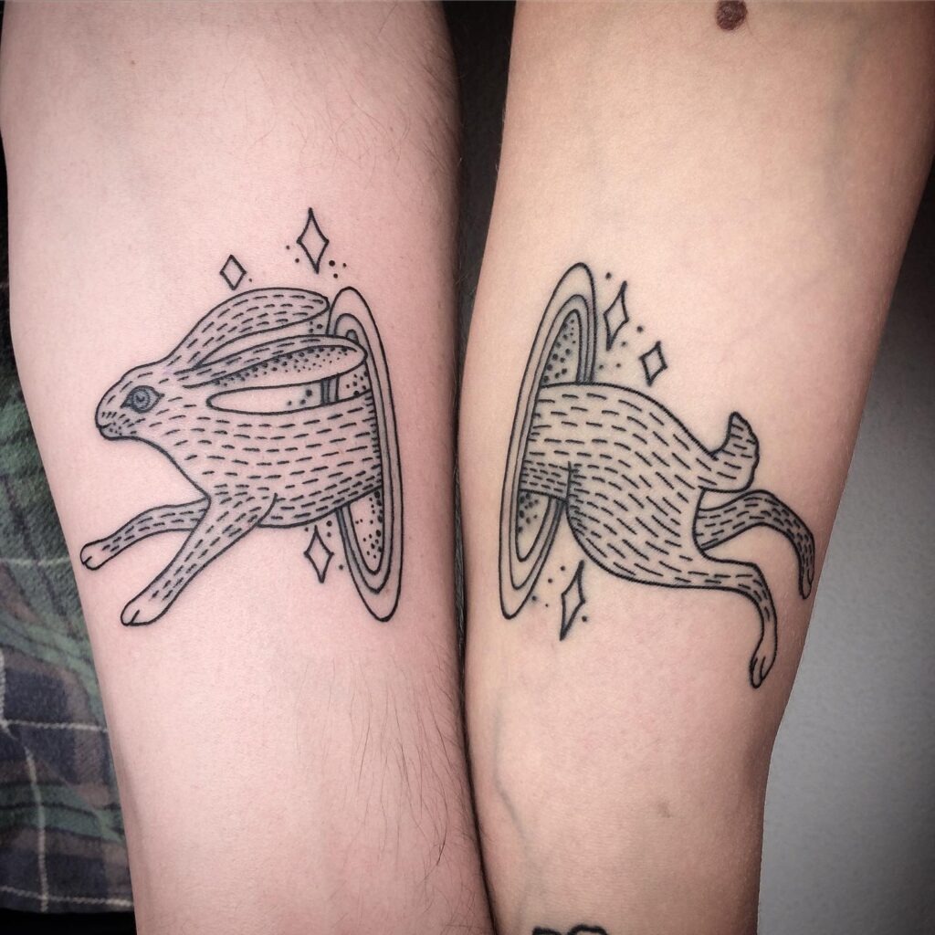 Opposite Triangle Sibling Tattoo Tattoo Design