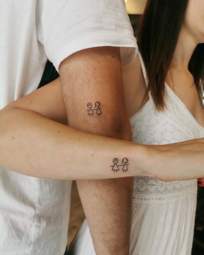 Sun, Moon, and Star Matching Tattoo Tattoo Design