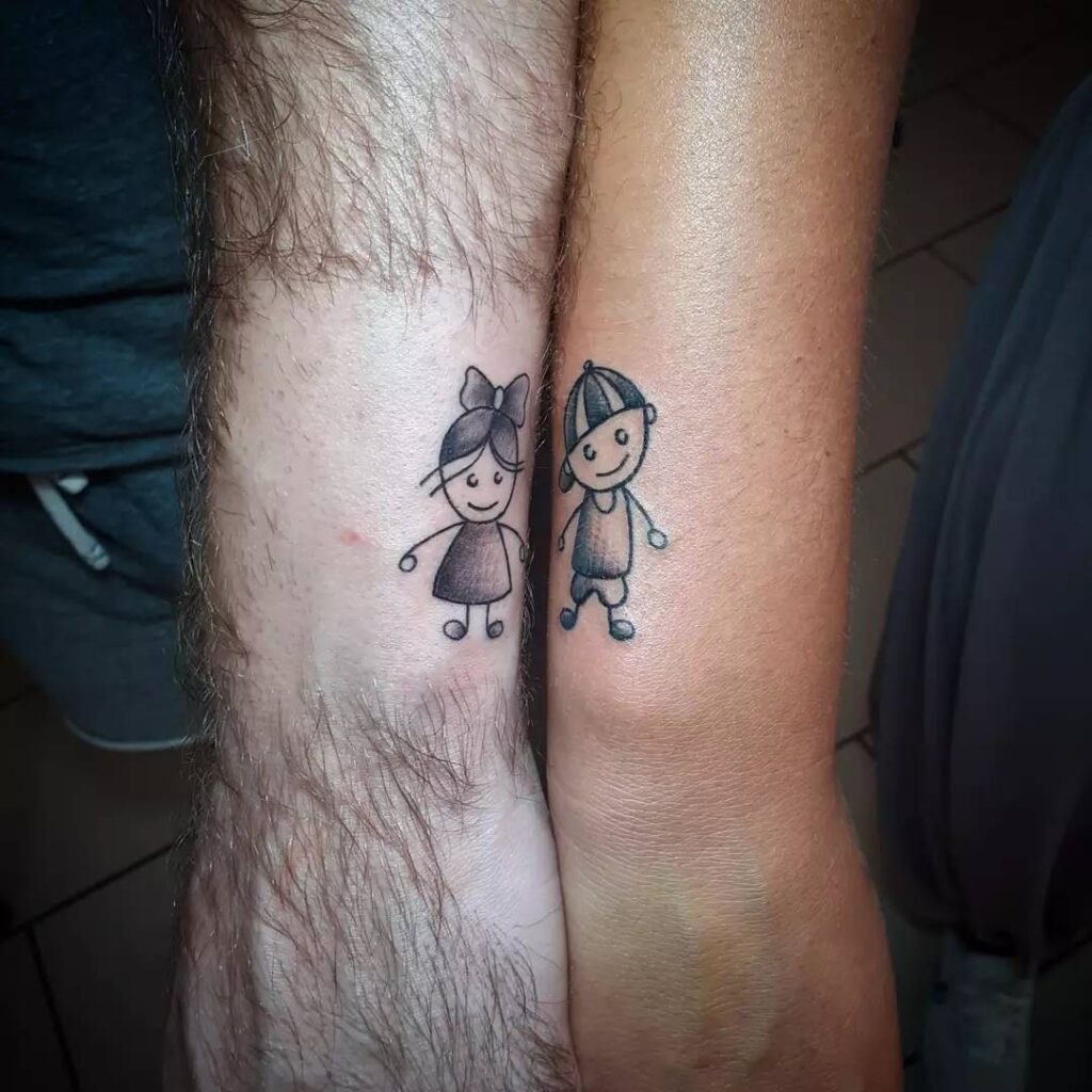 Yin-Yang Ghost Sibling Tattoo Tattoo Design
