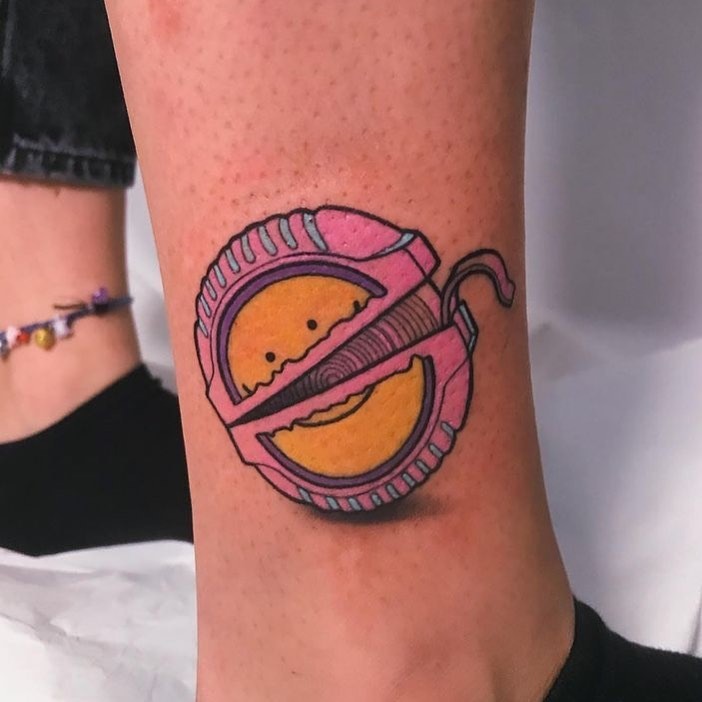 Cute macaron tattoo with bubble gum vibes Tattoo Design