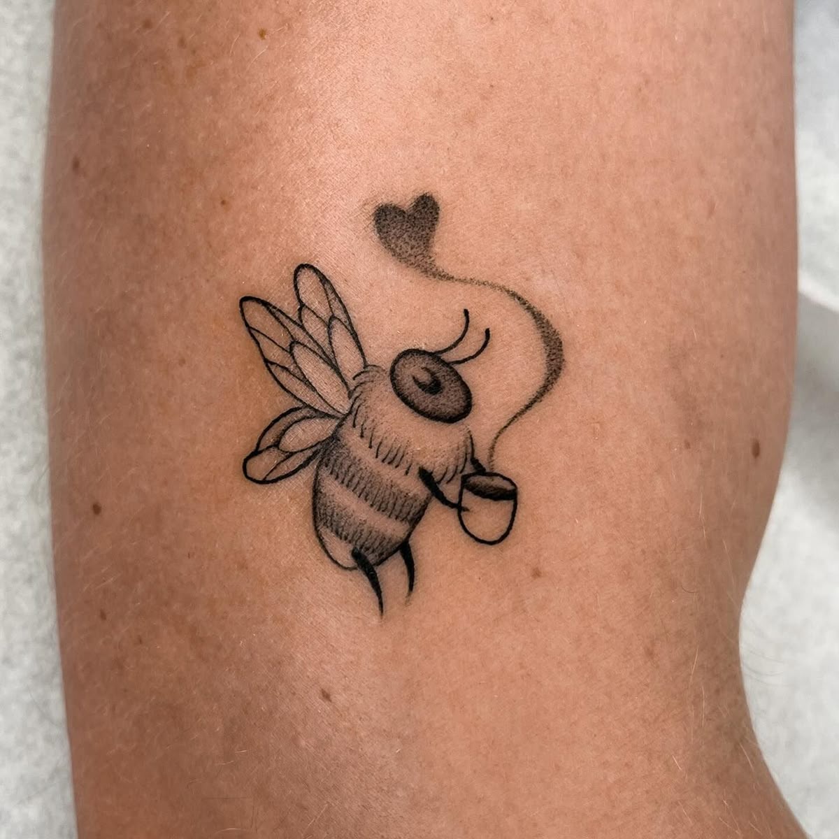 Coffee-Break Bee Tattoo Design
