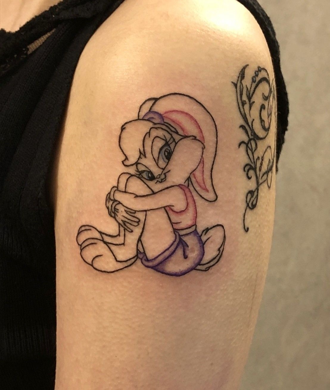 Cozy Hug Bunny Tattoo Design