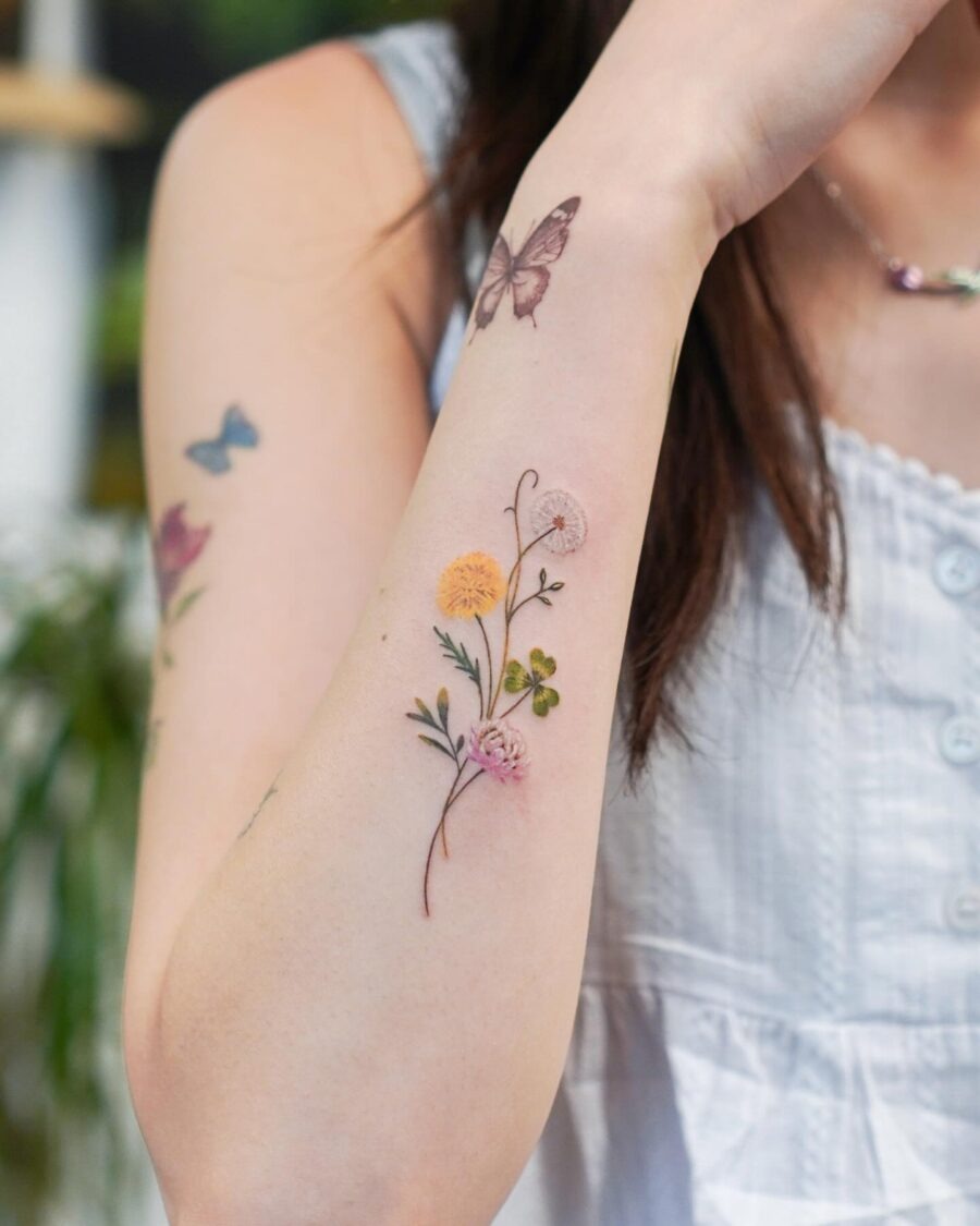 The design centers on elegant floral celebrating nature's imagery that reads clearly at a glance.