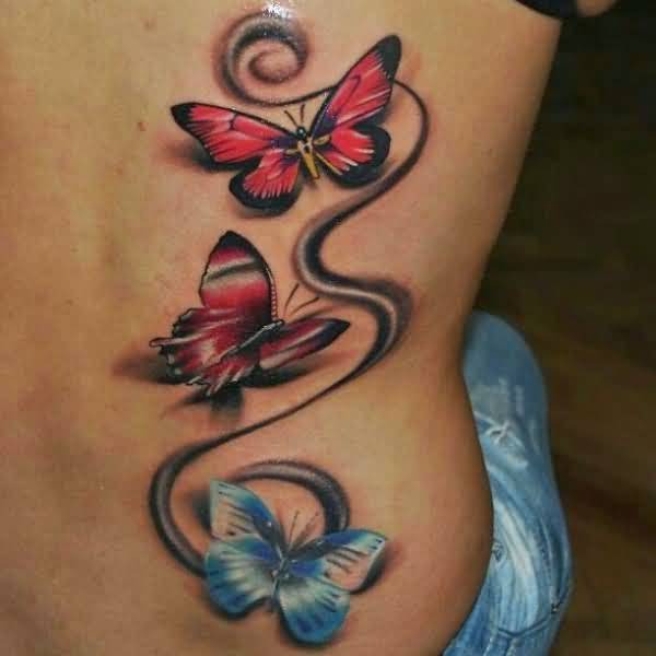 Black Butterfly Tattoo on the Wrist Tattoo Design
