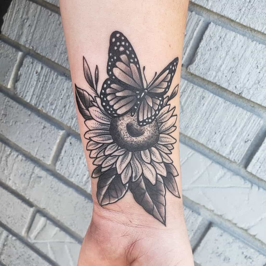 Red Butterfly Tattoo on the Chest Tattoo Design