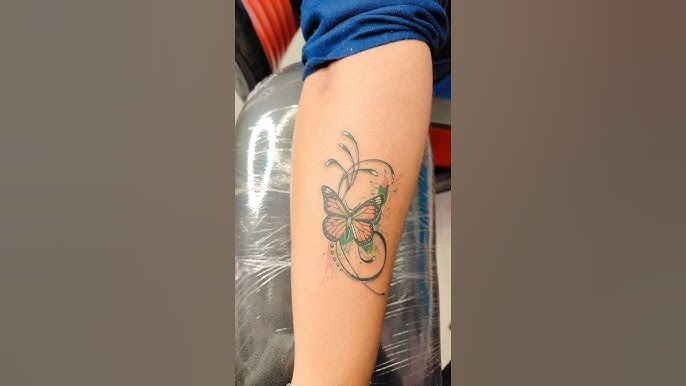 Three Butterflies in Motion on the Back Tattoo Design