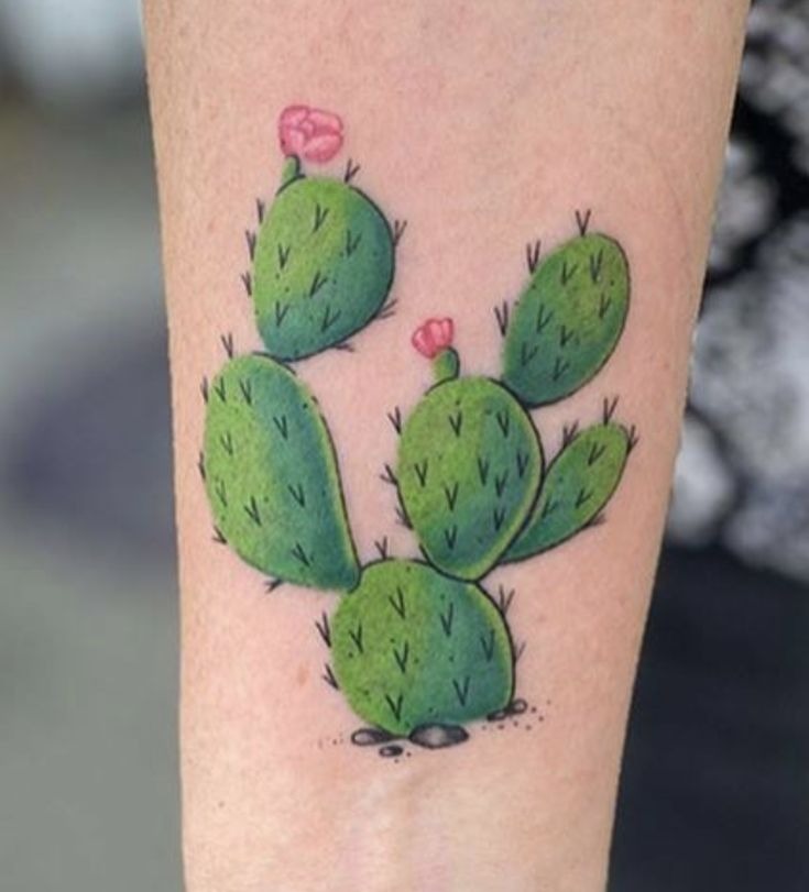 Cute Prickly Pear Pop Tattoo Design