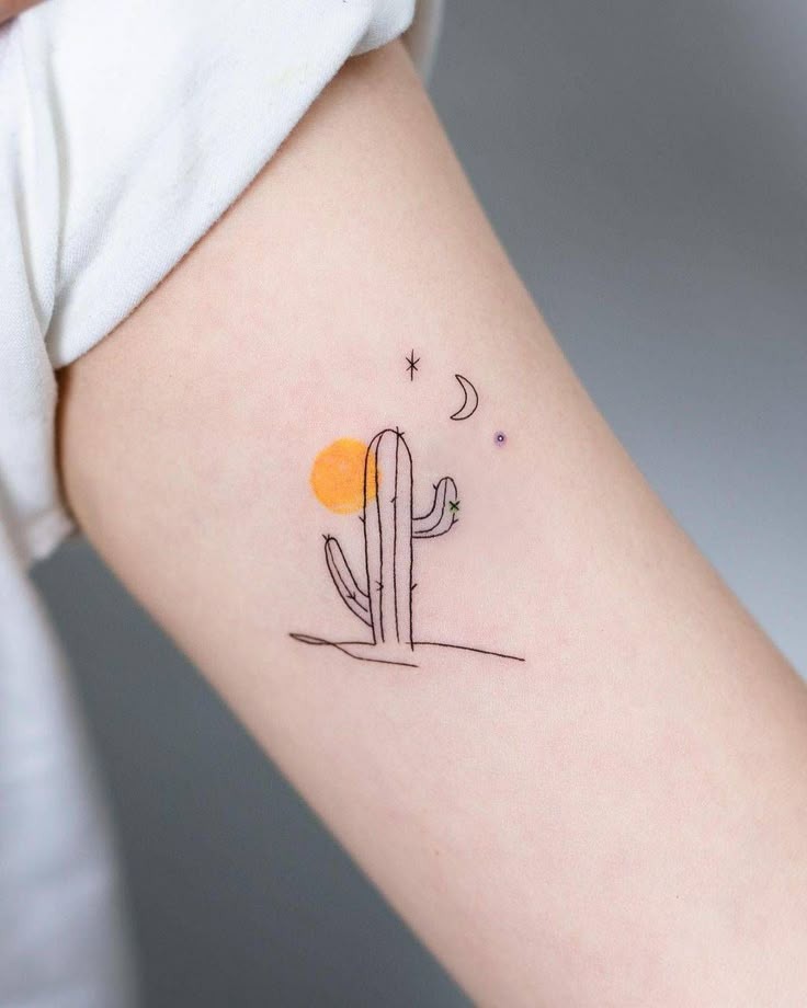 Desert Daydream in Color Tattoo Design
