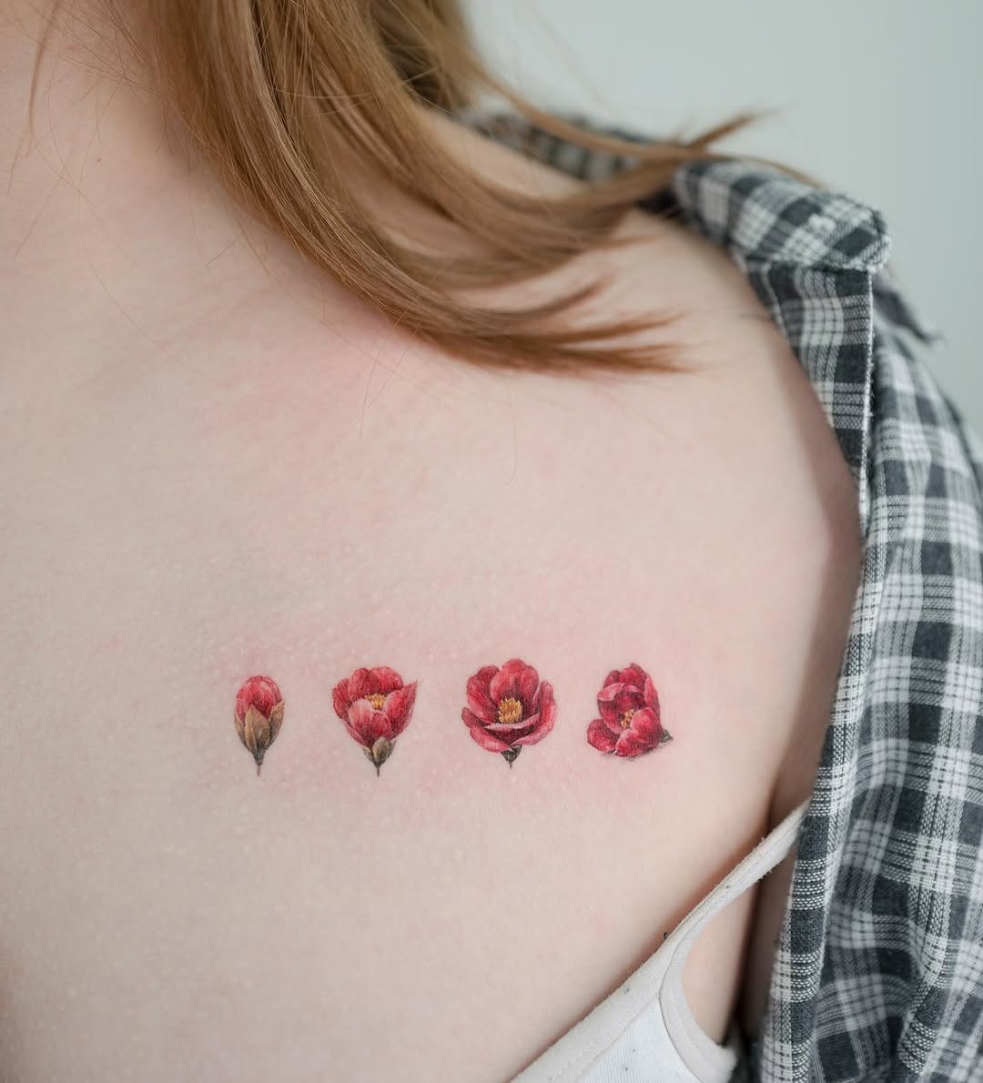 Stunning Camellia Tattoo Flower Series on Skin Tattoo Design