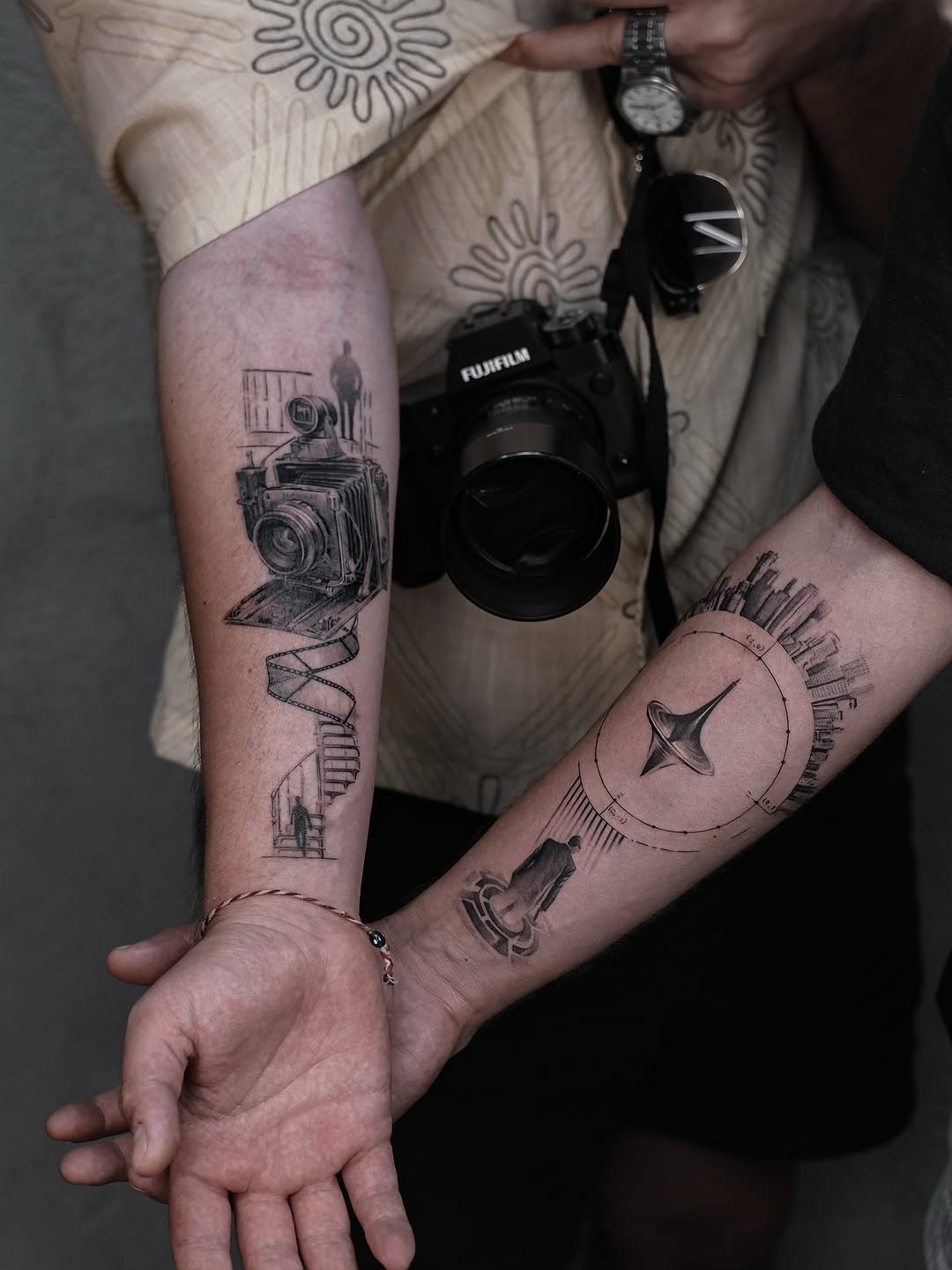 Artistic camera tattoos capturing moments and memories Tattoo Design
