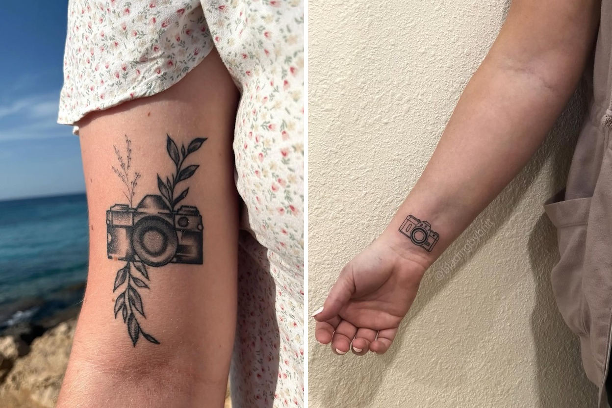 37+ Camera Tattoo Ideas & Inspiration Featured Lookbook Collage