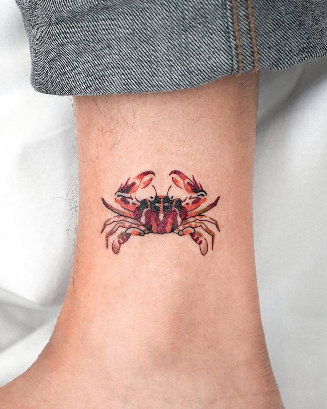 Stunning crab tattoo capturing Cancer's essence Tattoo Design