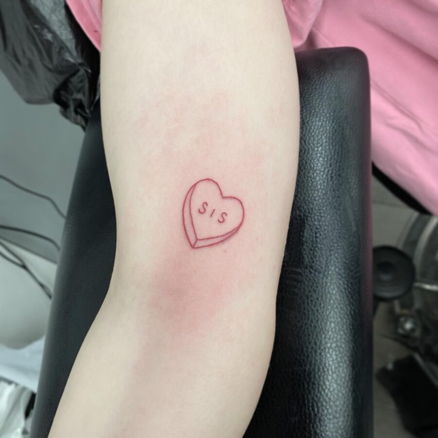 Vivid drippy heart tattoo design with color blend Tattoo Design