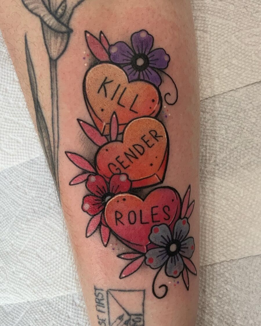Whimsical Candy Heart Tattoo Design for All Tattoo Design