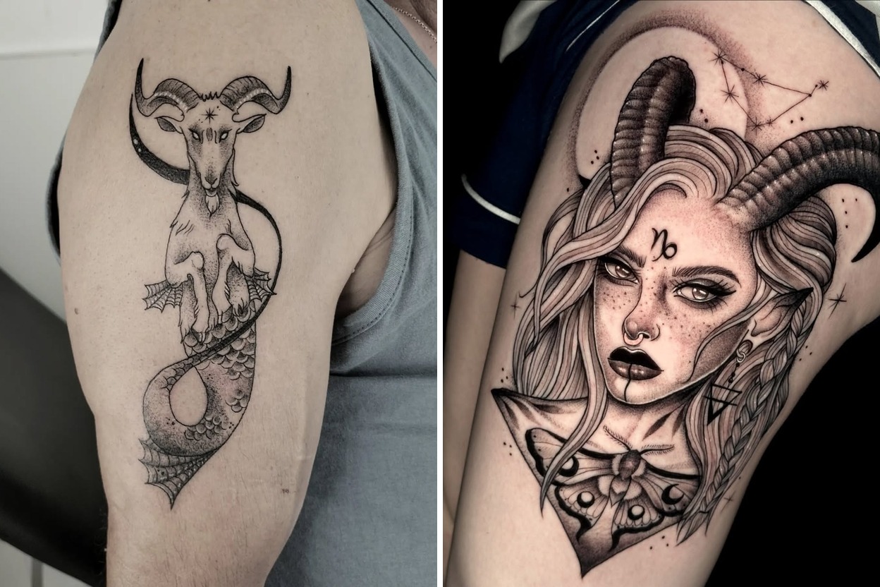 48+ Capricorn Tattoo Ideas Full of Meaning and Personal Style Featured Lookbook Collage