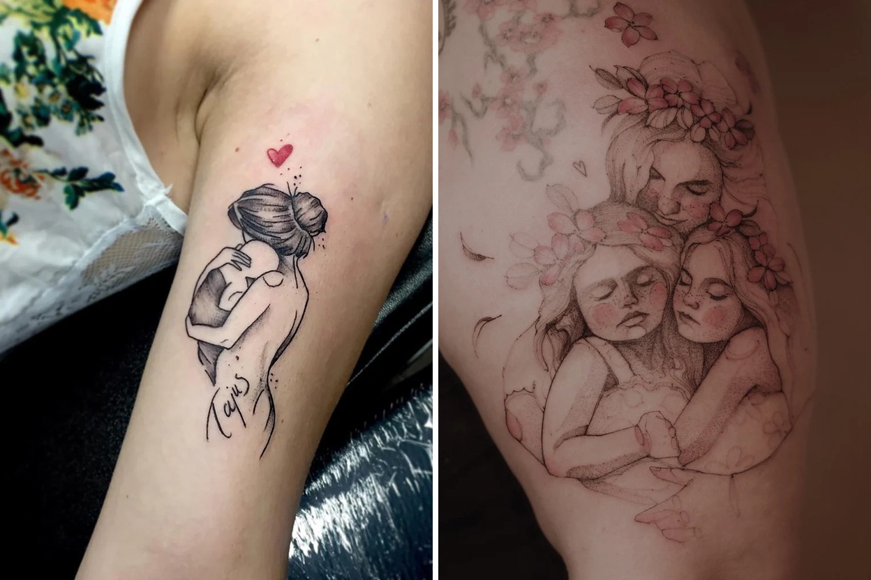 15+ Captivating Mother of Two Tattoo Ideas With Inspiring Artistic Placement Featured Lookbook Collage