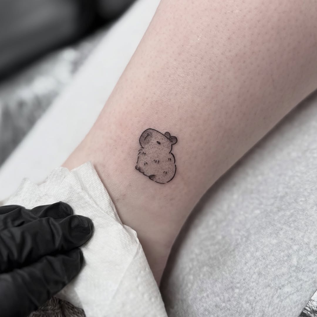 Charming small capybara tattoo design Tattoo Design