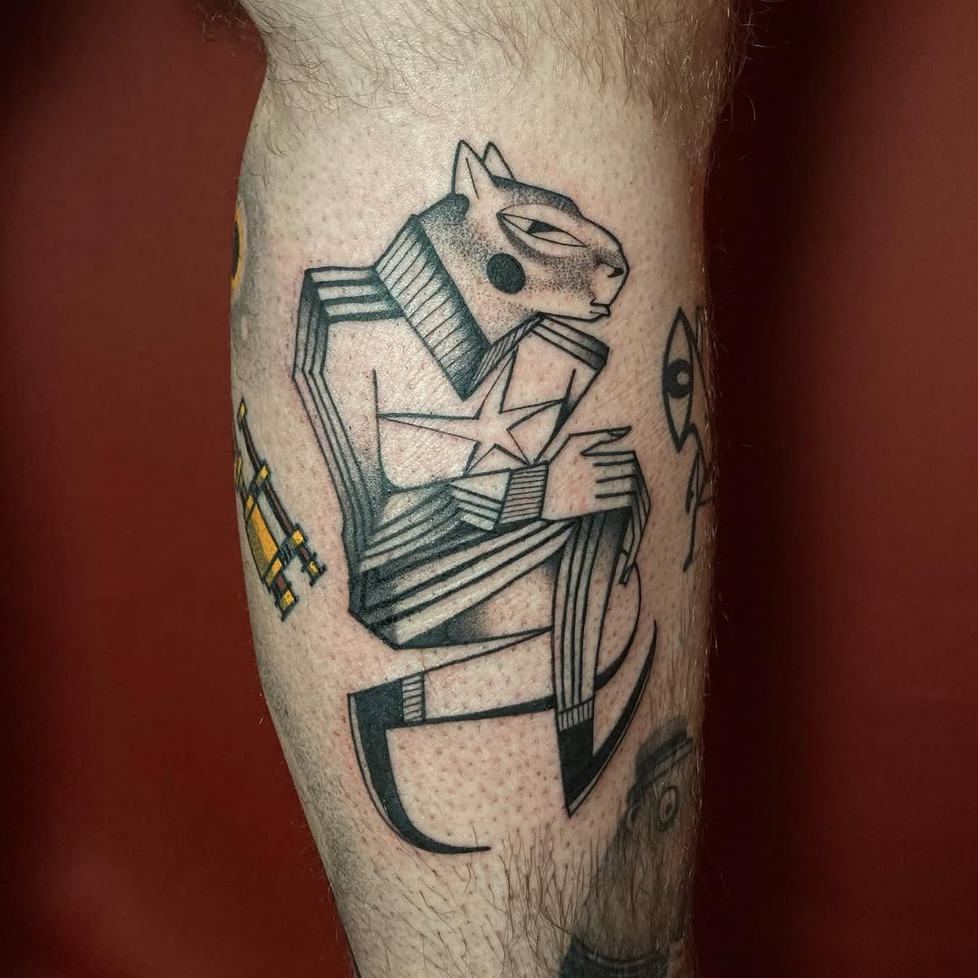 Stylish capybara tattoo showcasing modern artistry Tattoo Design