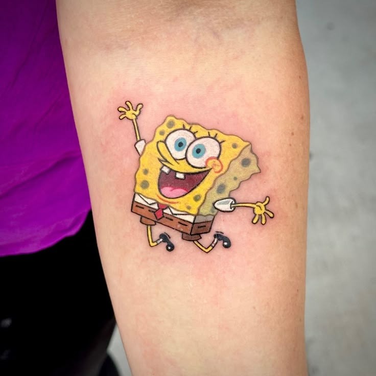 Full-Color Bikini Bottom Sleeve Story Tattoo Design