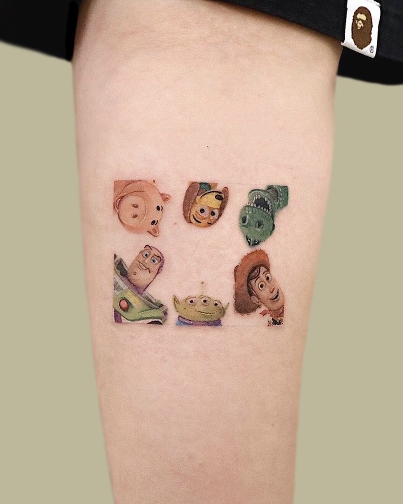 Adorable cartoon character tattoo compilation Tattoo Design