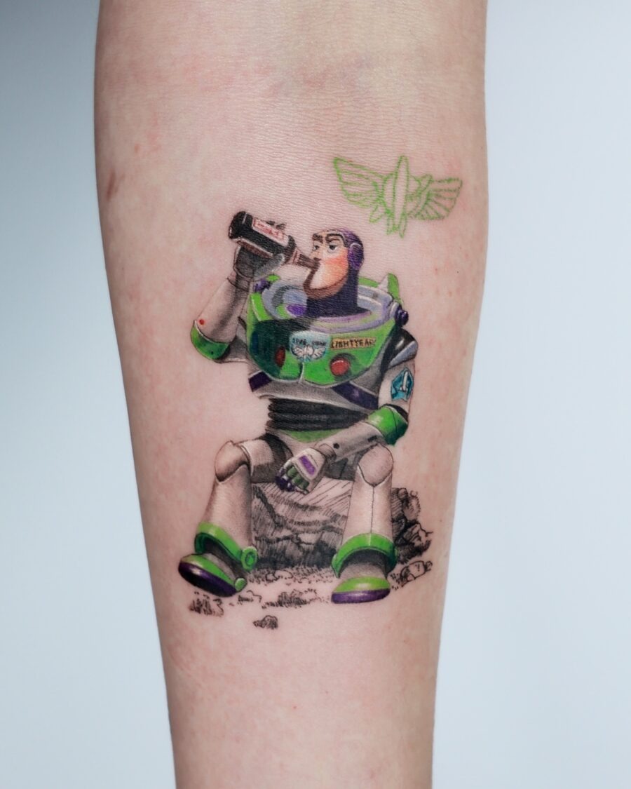 Buzz Lightyear: A Tattoo of Whimsical Adventure Tattoo Design