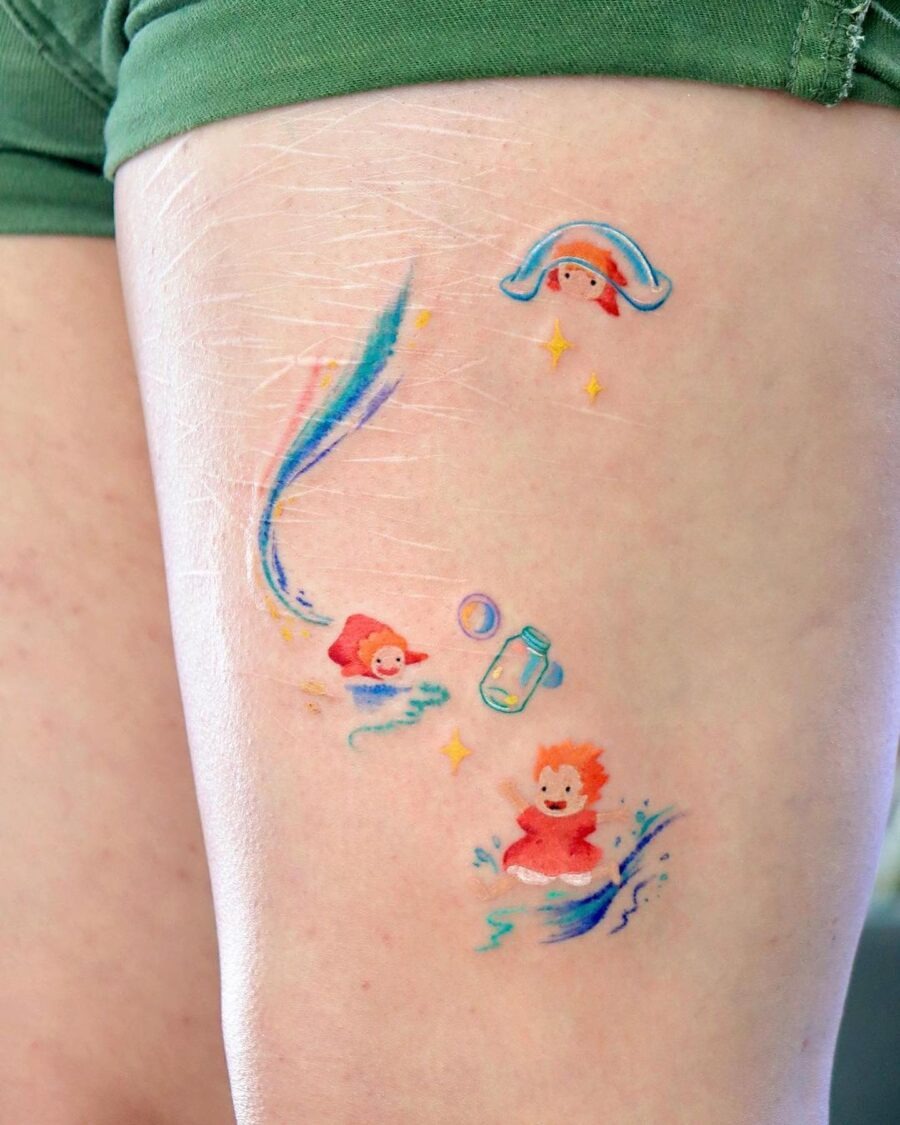 Charming Cartoon Tattoos for Playful Spirits Tattoo Design