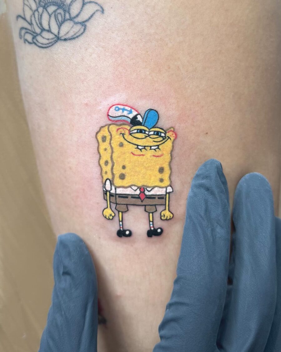 Fun and quirky Spongebob tattoo design Tattoo Design