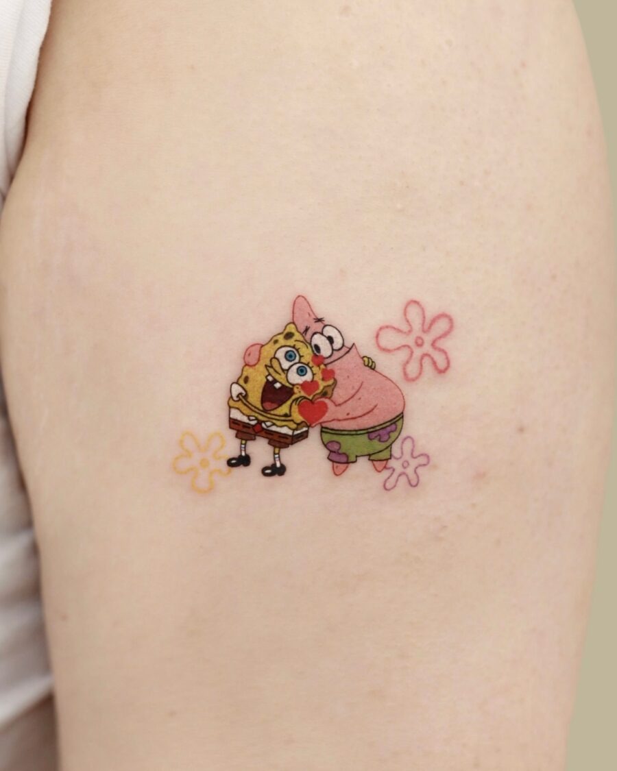 SpongeBob and Patrick's Friendship Tattoo Tattoo Design