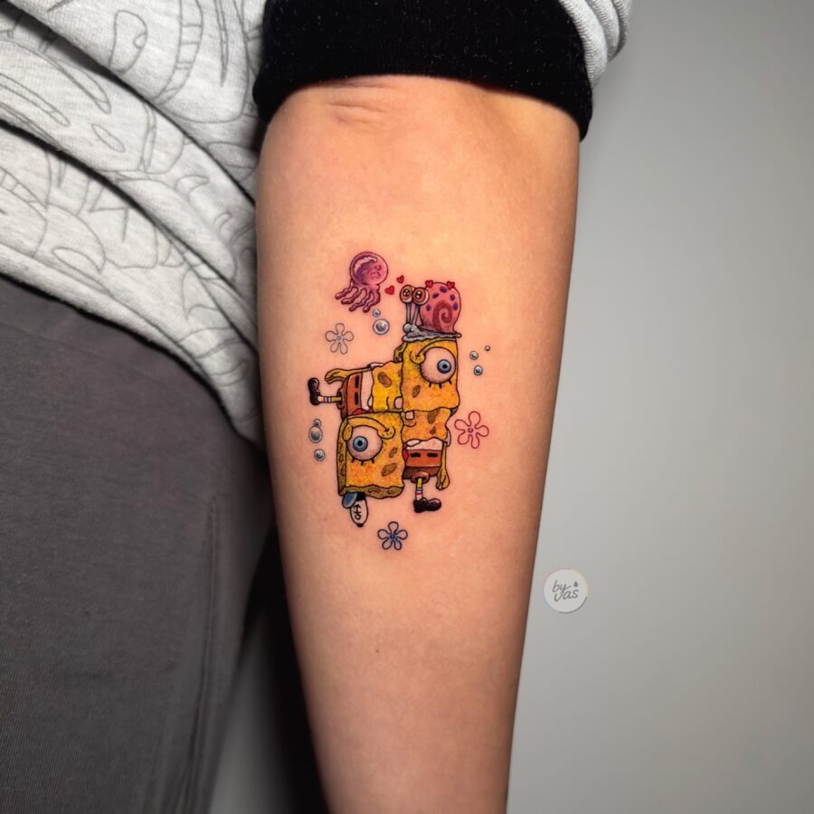 Unique cartoon character tattoo with playful vibes Tattoo Design