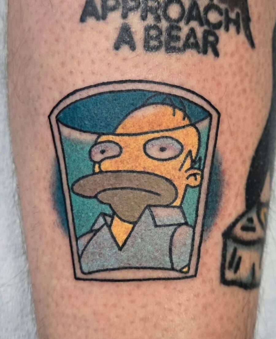 Whimsical Homer Simpson Tattoo Design Concept Tattoo Design