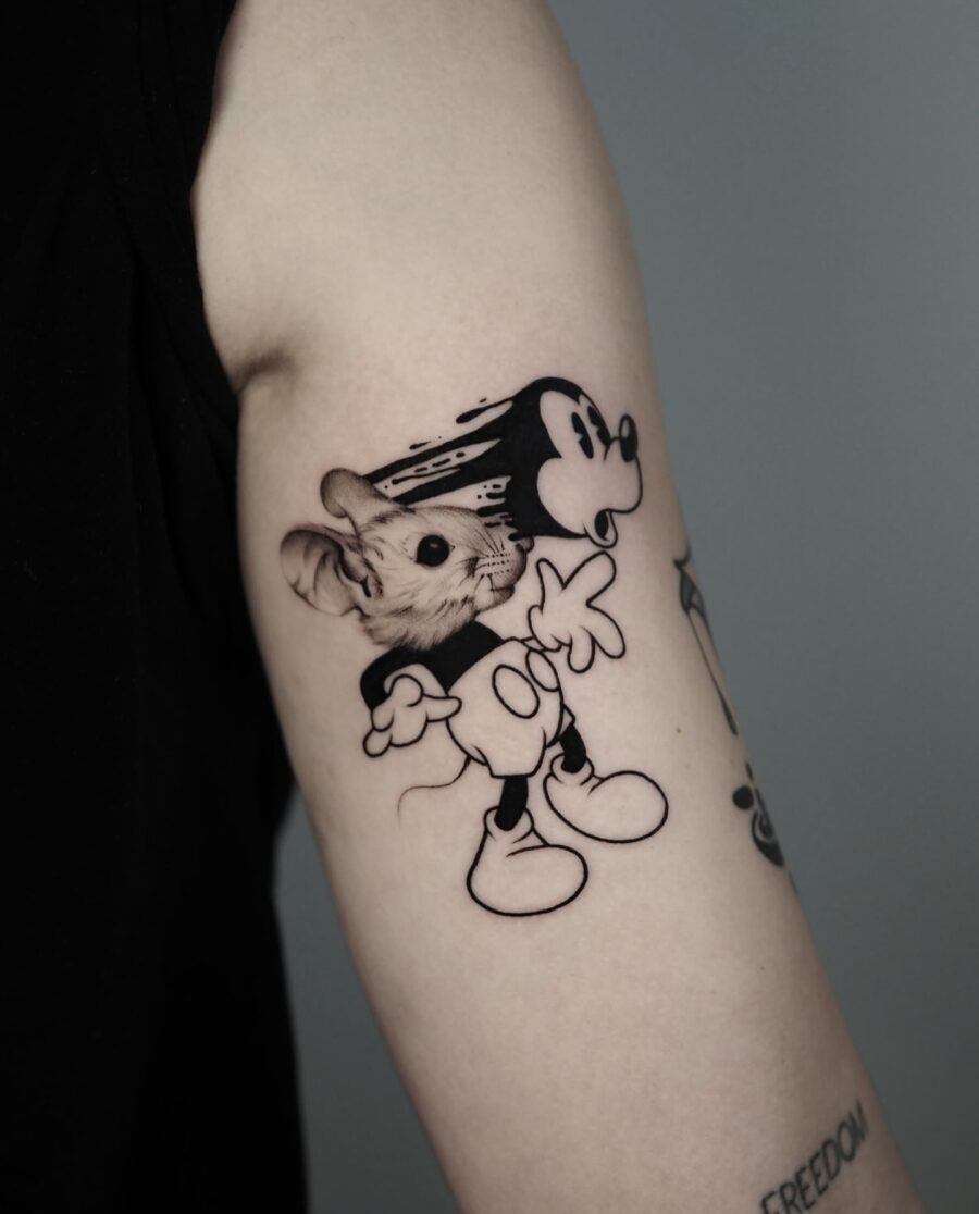 Whimsical Mickey Mouse Cartoon Tattoo Design Tattoo Design