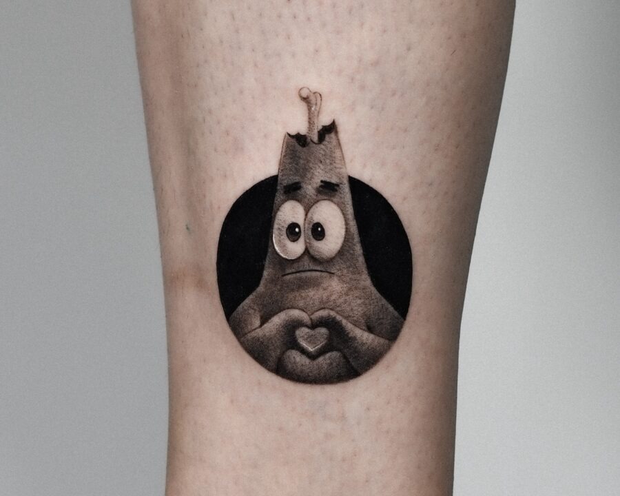 Whimsical Patrick Star Tattoo That Charms Tattoo Design