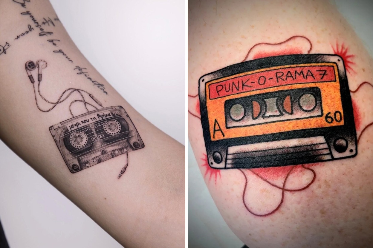 49 Inspiring Cassette Tape Tattoo Ideas For Your Next Ink Featured Lookbook Collage