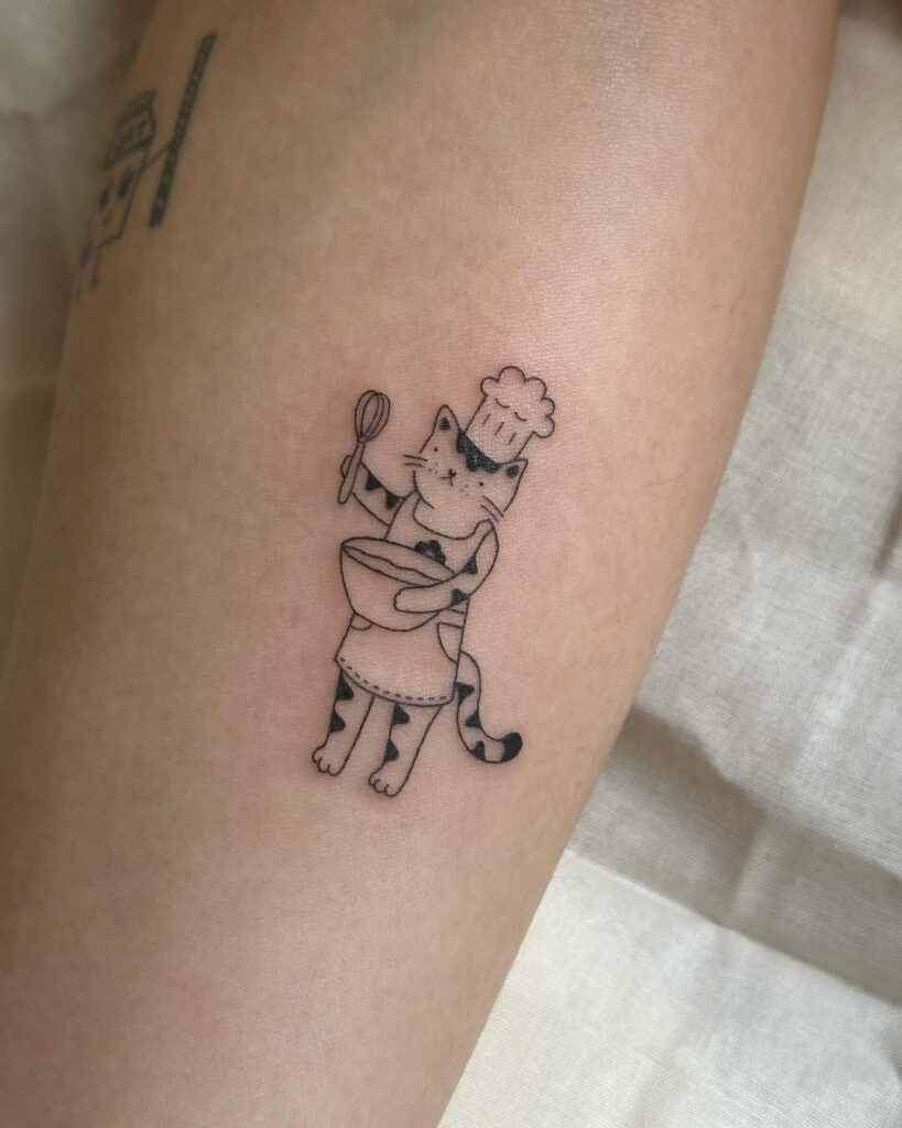 Chef Cat Tattoo Tattoo Design