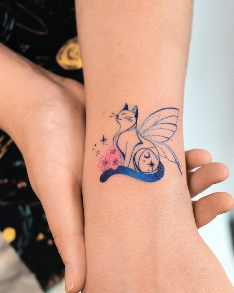 Fairy Cat Tattoo Tattoo Design