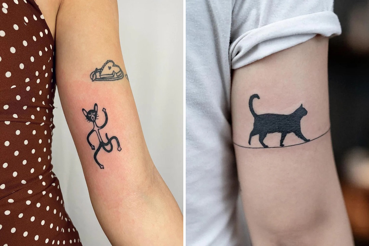 79+ Cat Tattoo Ideas With Clean Modern Artistry Featured Lookbook Collage