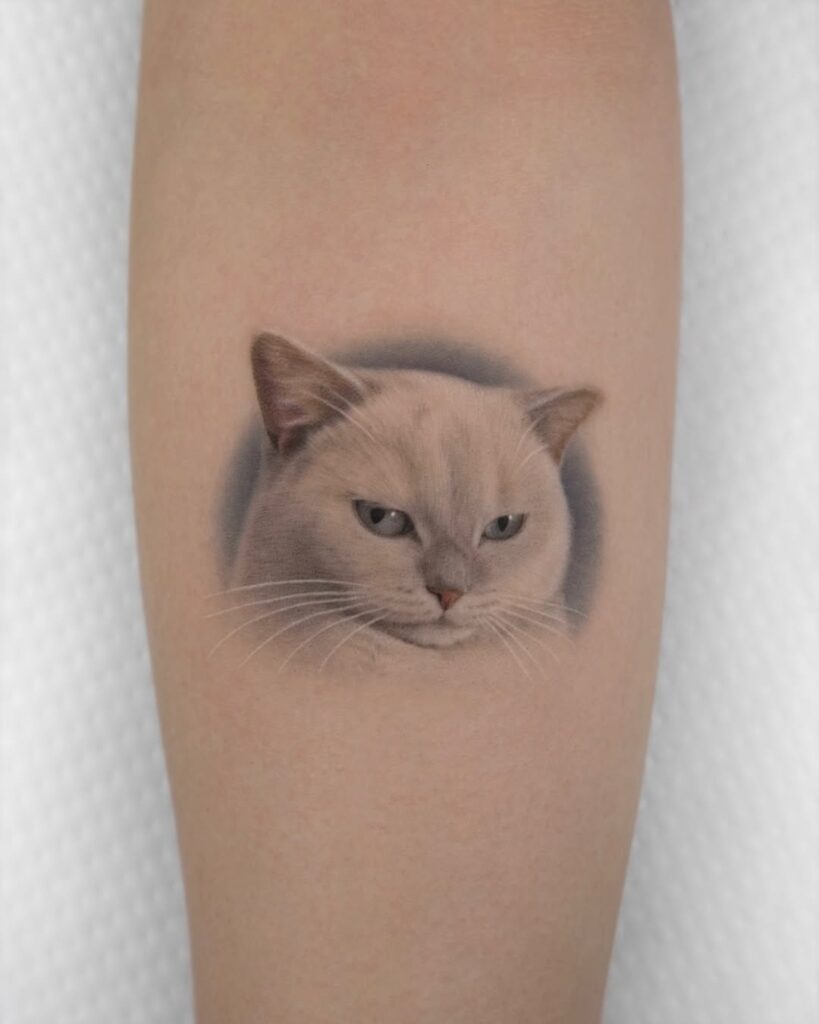Minimalist Cat Tattoo Tattoo Design