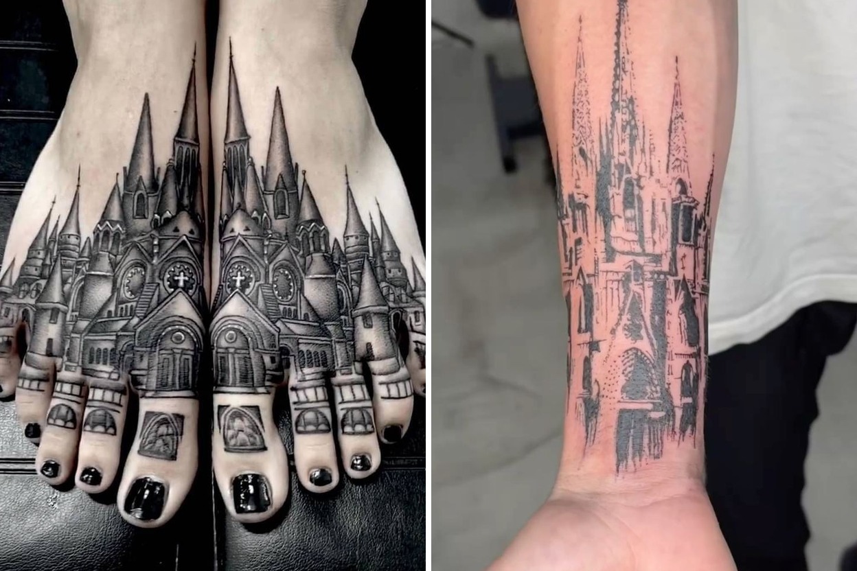32+ Cathedral Tattoo Ideas & Inspiration Featured Lookbook Collage