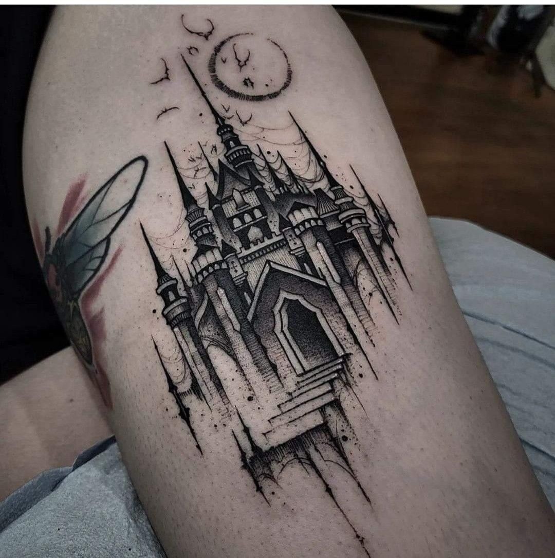 Haunted Castle Cathedral Tattoo Tattoo Design