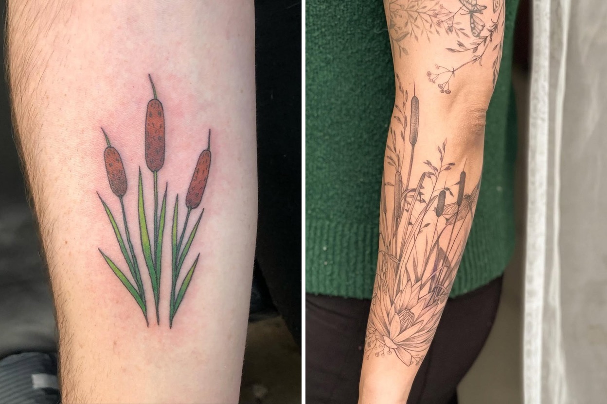 16+ Cattail Tattoo Ideas That Make a Bold Artistic Statement Featured Lookbook Collage