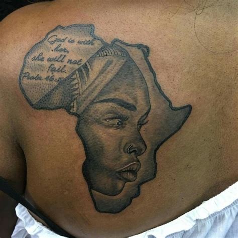 The African Rooted Queen Tattoo Design
