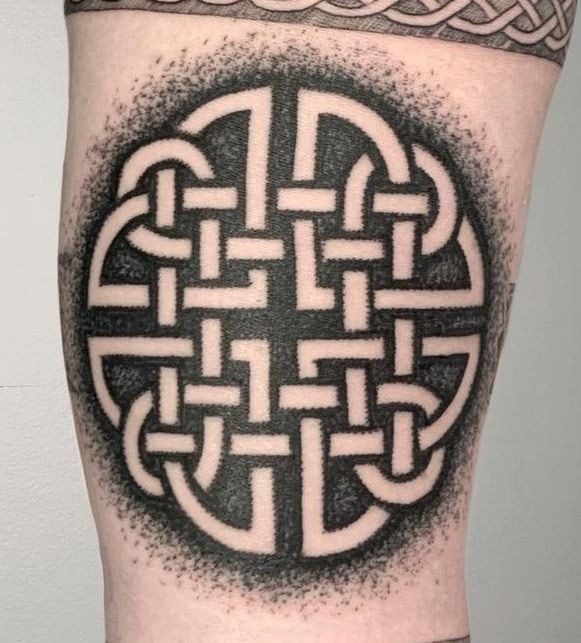 Irish-Flag Inspired Celtic Knot Tattoo Design