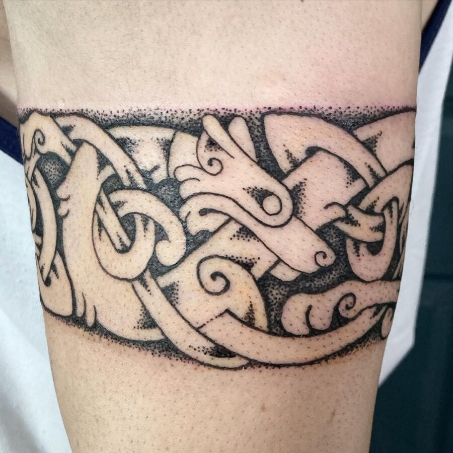 Intricate black ink Celtic knot tattoo design Tattoo Design