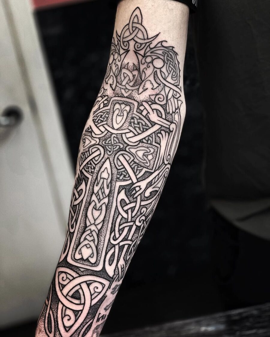 Intricate black ink Celtic tattoo design Tattoo Design
