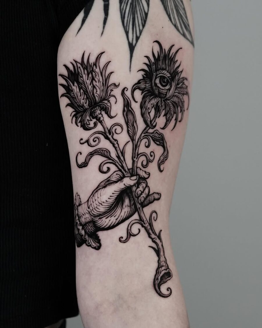 Intricate floral Celtic tattoo design for arm Tattoo Design