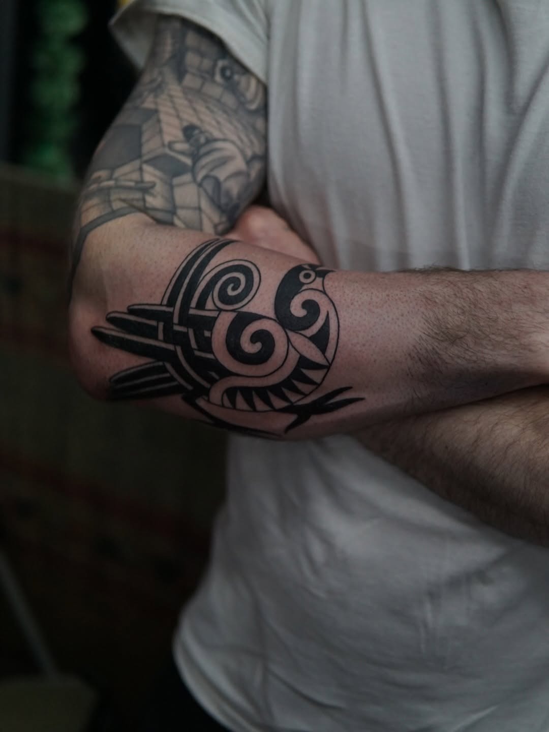 Stylish Celtic bird tattoo showcasing intricate details Tattoo Design