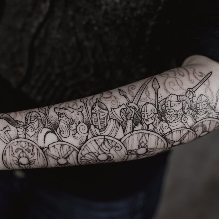 Viking Warriors Tattoo for Bold Statements Tattoo Design