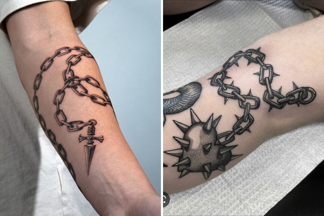32+ Chain Tattoo Ideas & Inspiration Featured Lookbook Collage