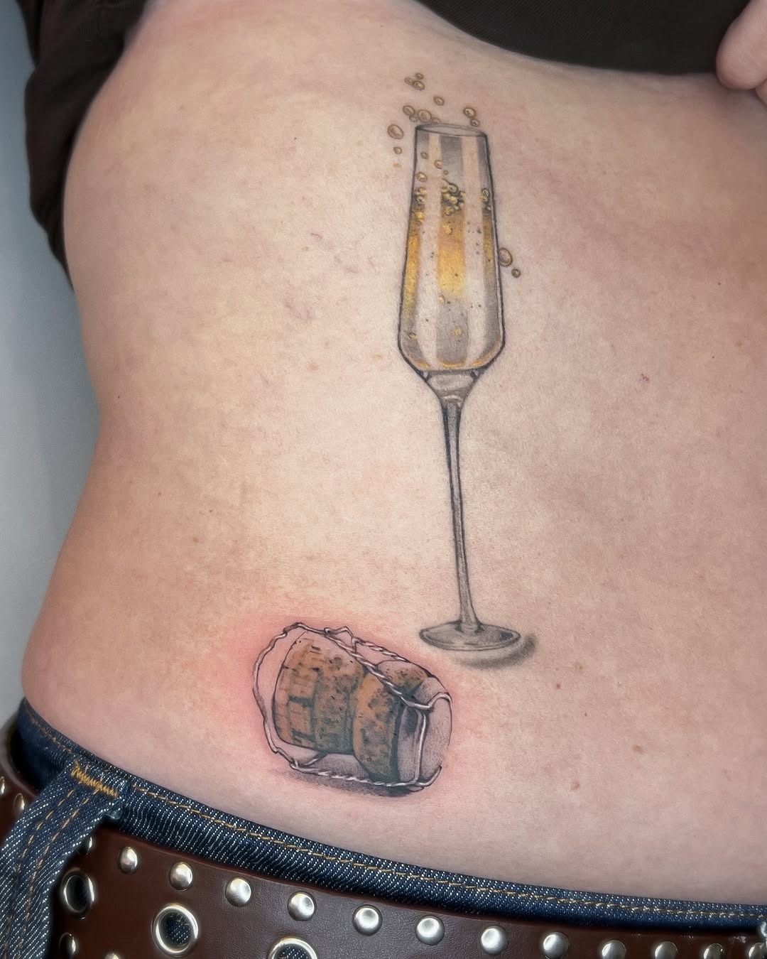 Chic champagne tattoos for bubbly lovers Tattoo Design